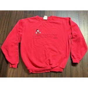 Disneyland Resort Sweatshirt Adult S Mickey Mouse Red Disney Parks